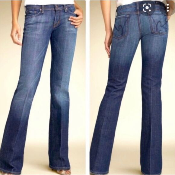 Citizens of Humanity Ingrid #002 Stretch Low Waist Flare Jeans Medium Wash 32 - Picture 1 of 8
